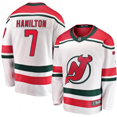 Men's Breakaway New Jersey Devils Dougie Hamilton Fanatics Branded Alternate Jersey - White