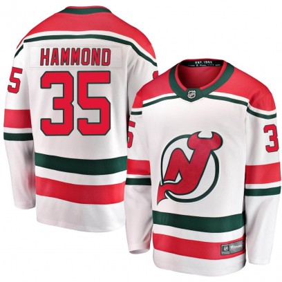 Men's Breakaway New Jersey Devils Andrew Hammond Fanatics Branded Alternate Jersey - White