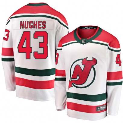 Men's Breakaway New Jersey Devils Luke Hughes Fanatics Branded Alternate Jersey - White