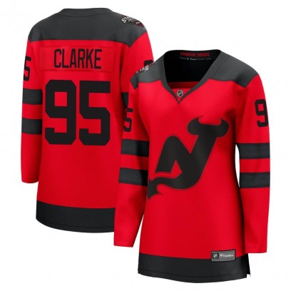 Women's Breakaway New Jersey Devils Graeme Clarke Fanatics Branded 2024 Stadium Series Jersey - Red