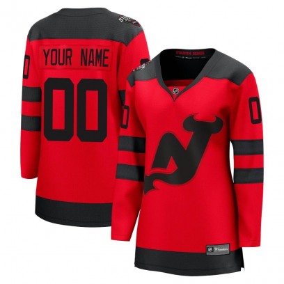 Women's Breakaway New Jersey Devils Custom Fanatics Branded Custom 2024 Stadium Series Jersey - Red