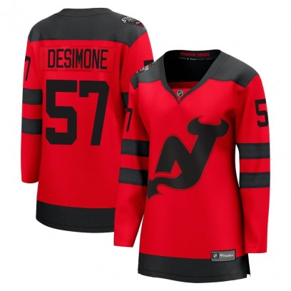 Women's Breakaway New Jersey Devils Nick DeSimone Fanatics Branded 2024 Stadium Series Jersey - Red