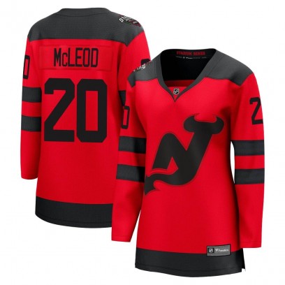 Women's Breakaway New Jersey Devils Michael McLeod Fanatics Branded 2024 Stadium Series Jersey - Red