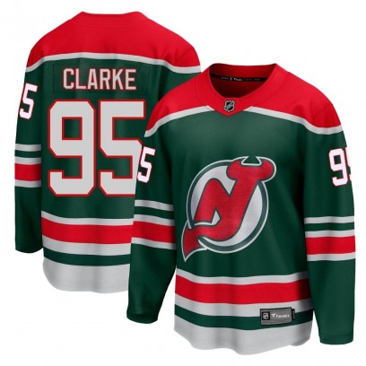 Youth Breakaway New Jersey Devils Graeme Clarke Fanatics Branded 2020/21 Special Edition Jersey - Green