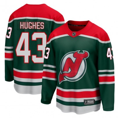 Youth Breakaway New Jersey Devils Luke Hughes Fanatics Branded 2020/21 Special Edition Jersey - Green