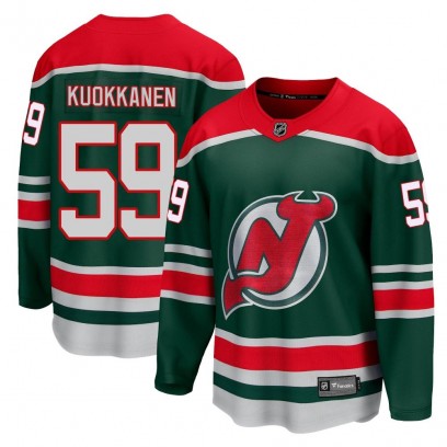 Youth Breakaway New Jersey Devils Janne Kuokkanen Fanatics Branded 2020/21 Special Edition Jersey - Green