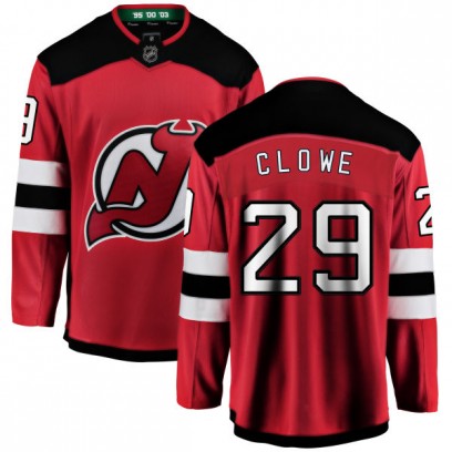 Men's Breakaway New Jersey Devils Ryane Clowe Fanatics Branded Home Jersey - Red