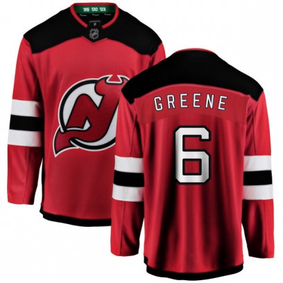 Youth Breakaway New Jersey Devils Andy Greene Fanatics Branded New Jersey Red Home Jersey - Green