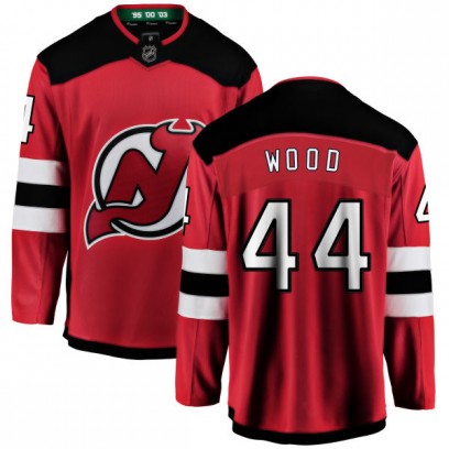 Youth Breakaway New Jersey Devils Miles Wood Fanatics Branded Home Jersey - Red