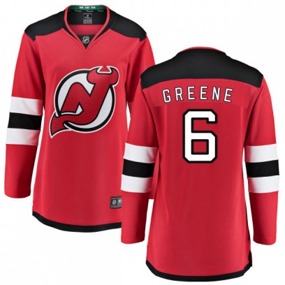 Women's Breakaway New Jersey Devils Andy Greene Fanatics Branded Red Home Jersey - Green