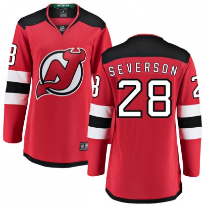 Women's Breakaway New Jersey Devils Damon Severson Fanatics Branded Home Jersey - Red