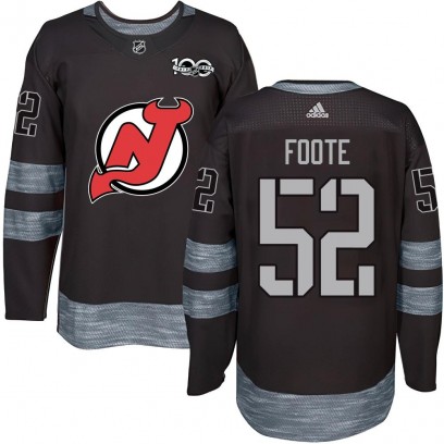 Men's Authentic New Jersey Devils Cal Foote 1917-2017 100th Anniversary Jersey - Black