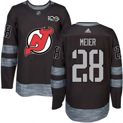 Men's Authentic New Jersey Devils Timo Meier 1917-2017 100th Anniversary Jersey - Black