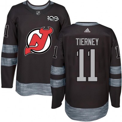 Men's Authentic New Jersey Devils Chris Tierney 1917-2017 100th Anniversary Jersey - Black