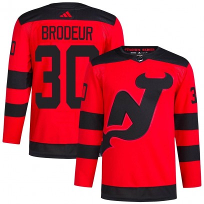 Men's Authentic New Jersey Devils Martin Brodeur Adidas 2024 Stadium Series Primegreen Jersey - Red