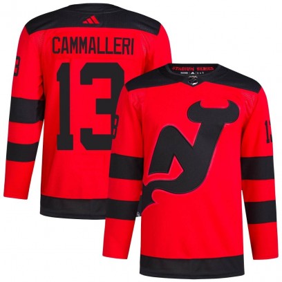 Men's Authentic New Jersey Devils Mike Cammalleri Adidas 2024 Stadium Series Primegreen Jersey - Red