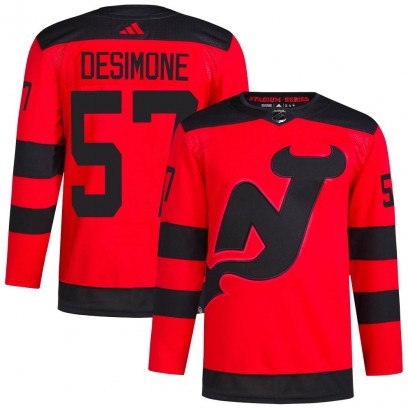 Men's Authentic New Jersey Devils Nick DeSimone Adidas 2024 Stadium Series Primegreen Jersey - Red