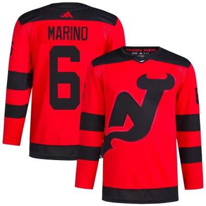 Men's Authentic New Jersey Devils John Marino Adidas 2024 Stadium Series Primegreen Jersey - Red