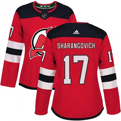 Women's Authentic New Jersey Devils Yegor Sharangovich Adidas Home Jersey - Red
