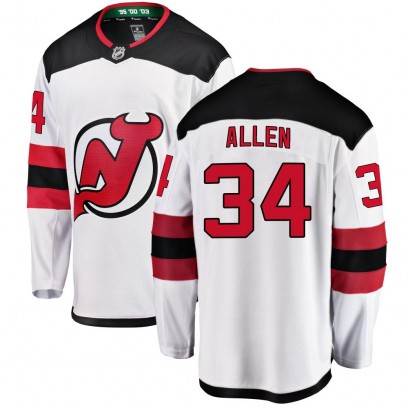Men's Breakaway New Jersey Devils Jake Allen Fanatics Branded Away Jersey - White