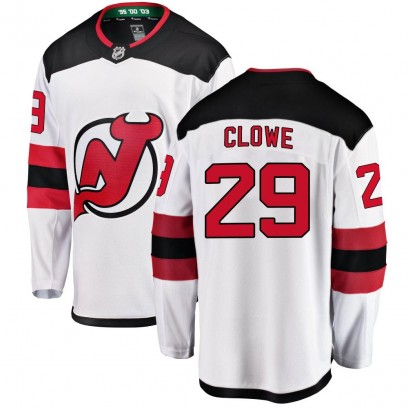 Men's Breakaway New Jersey Devils Ryane Clowe Fanatics Branded Away Jersey - White