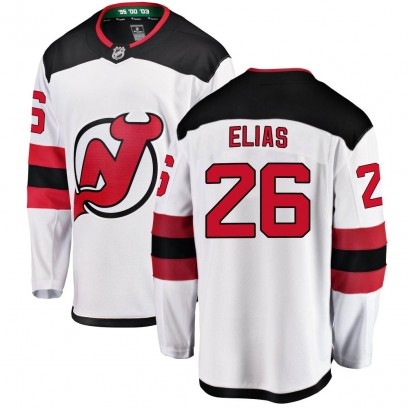 Men's Breakaway New Jersey Devils Patrik Elias Fanatics Branded Away Jersey - White