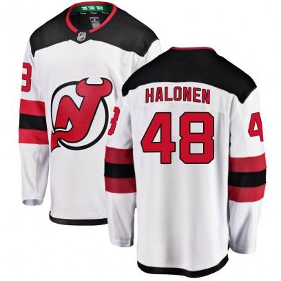 Men's Breakaway New Jersey Devils Brian Halonen Fanatics Branded Away Jersey - White