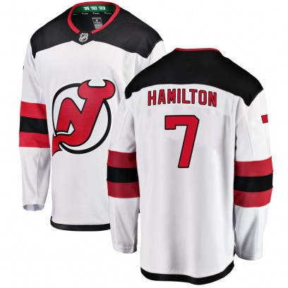 Men's Breakaway New Jersey Devils Dougie Hamilton Fanatics Branded Away Jersey - White