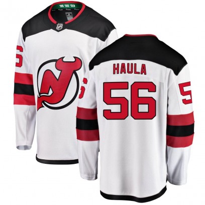 Men's Breakaway New Jersey Devils Erik Haula Fanatics Branded Away Jersey - White