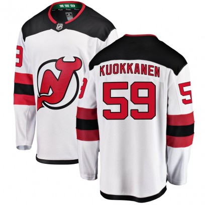 Men's Breakaway New Jersey Devils Janne Kuokkanen Fanatics Branded Away Jersey - White