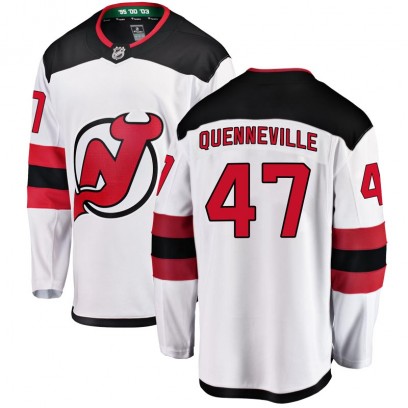 Men's Breakaway New Jersey Devils John Quenneville Fanatics Branded Away Jersey - White