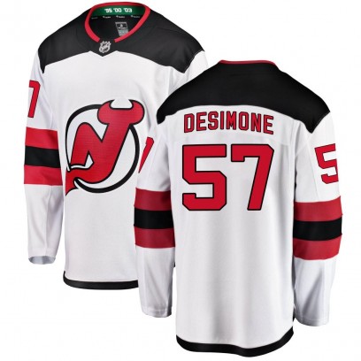 Youth Breakaway New Jersey Devils Nick DeSimone Fanatics Branded Away Jersey - White