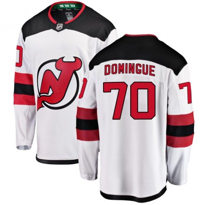 Youth Breakaway New Jersey Devils Louis Domingue Fanatics Branded Away Jersey - White