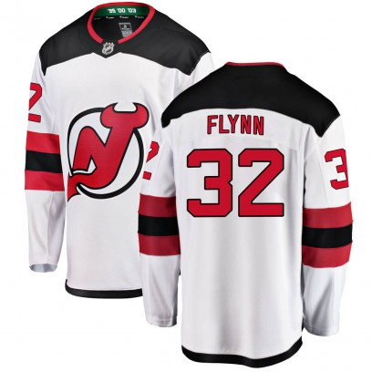 Youth Breakaway New Jersey Devils Brian Flynn Fanatics Branded Away Jersey - White