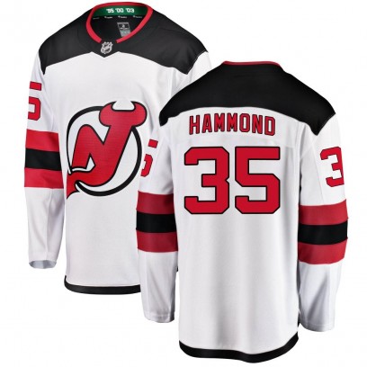 Youth Breakaway New Jersey Devils Andrew Hammond Fanatics Branded Away Jersey - White