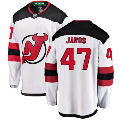 Youth Breakaway New Jersey Devils Christian Jaros Fanatics Branded Away Jersey - White