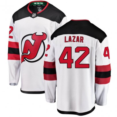 Youth Breakaway New Jersey Devils Curtis Lazar Fanatics Branded Away Jersey - White