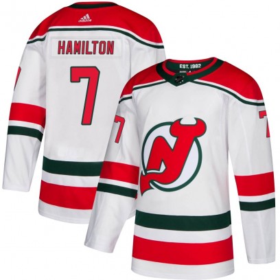 Youth Authentic New Jersey Devils Dougie Hamilton Adidas Alternate Jersey - White