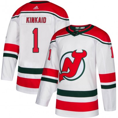 Youth Authentic New Jersey Devils Keith Kinkaid Adidas Alternate Jersey - White