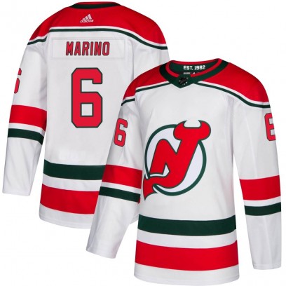 Youth Authentic New Jersey Devils John Marino Adidas Alternate Jersey - White
