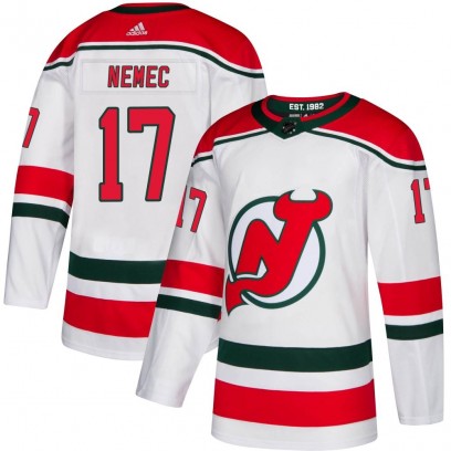 Youth Authentic New Jersey Devils Simon Nemec Adidas Alternate Jersey - White