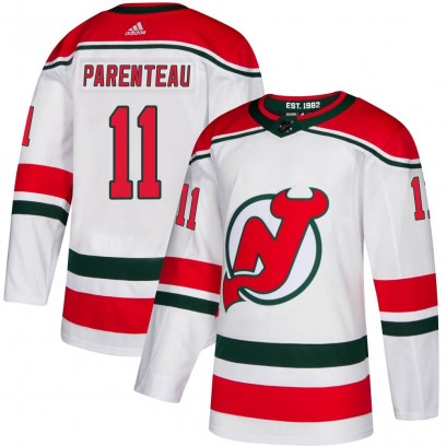 Men's Authentic New Jersey Devils P. A. Parenteau Adidas Alternate Jersey - White