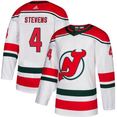 Men's Authentic New Jersey Devils Scott Stevens Adidas Alternate Jersey - White