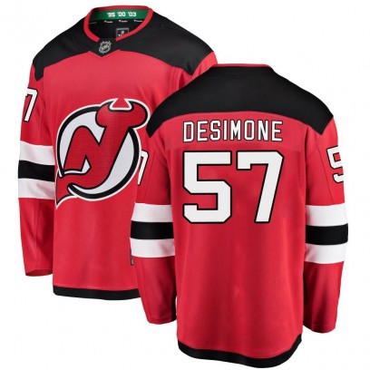 Youth Breakaway New Jersey Devils Nick DeSimone Fanatics Branded Home Jersey - Red