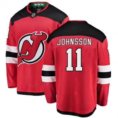 Youth Breakaway New Jersey Devils Andreas Johnsson Fanatics Branded Home Jersey - Red