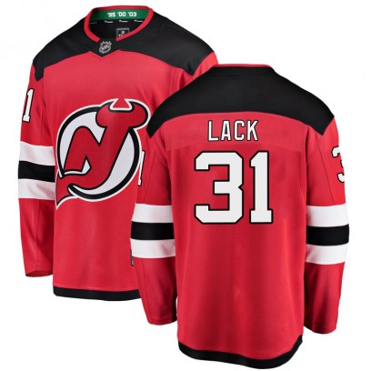 Youth Breakaway New Jersey Devils Eddie Lack Fanatics Branded Home Jersey - Red