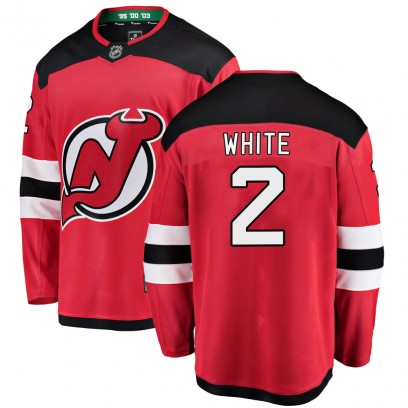 Youth Breakaway New Jersey Devils Colton White Fanatics Branded Red Home Jersey - White