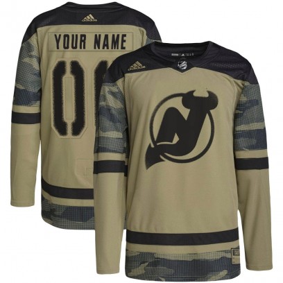 Youth Authentic New Jersey Devils Custom Adidas Custom Military Appreciation Practice Jersey - Camo
