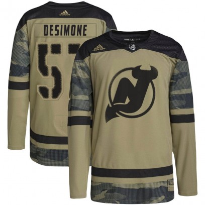 Youth Authentic New Jersey Devils Nick DeSimone Adidas Military Appreciation Practice Jersey - Camo