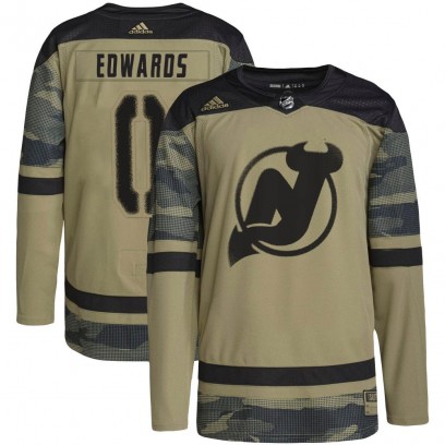 Youth Authentic New Jersey Devils Ethan Edwards Adidas Military Appreciation Practice Jersey - Camo
